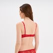 Soutien-gorge corbeille paddé dentelle rouge femme