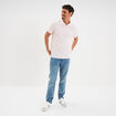 Polo manches courtes coton rose homme