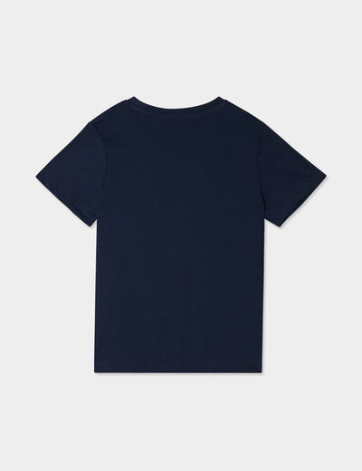 Ensemble pyjama short 2 pièces coton bleu marine garçon