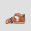 Sandales en cuir camel bébé garçon