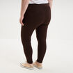 Legging avec taille &eacute;lastiqu&eacute;e marron fonc&eacute; femme grande taille