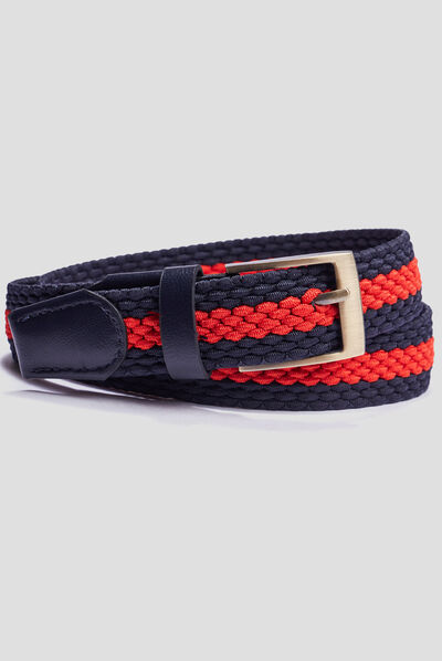 Ceinture tressée multicolore garçon