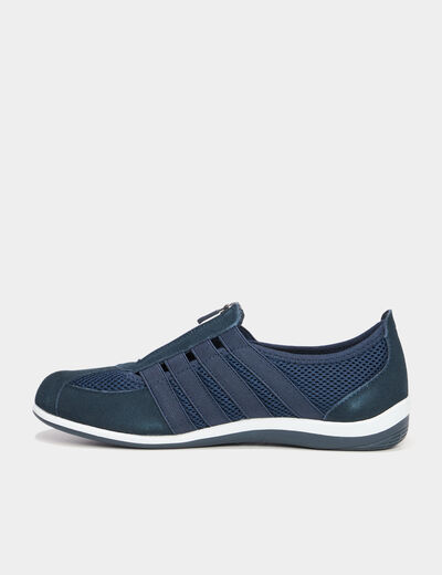 Derbies pied large bleu marine femme