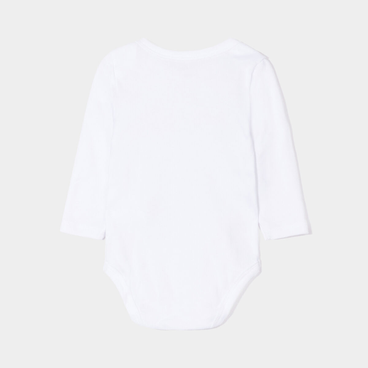 Lot 7 bodies manches longues en coton blanc b&eacute;b&eacute;