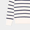 Pull col rond manches longues coton ecru garçon