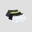 Lot 3 boxers coton noir garçon