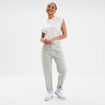 Jeans mom taille haute coton vert pastel femme