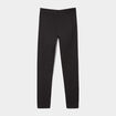 Legging long coton taille &eacute;lastiqu&eacute;e gris fonc&eacute; fille