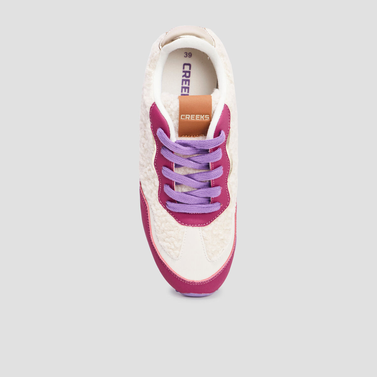 Baskets running laine de mouton Creeks multicolore femme