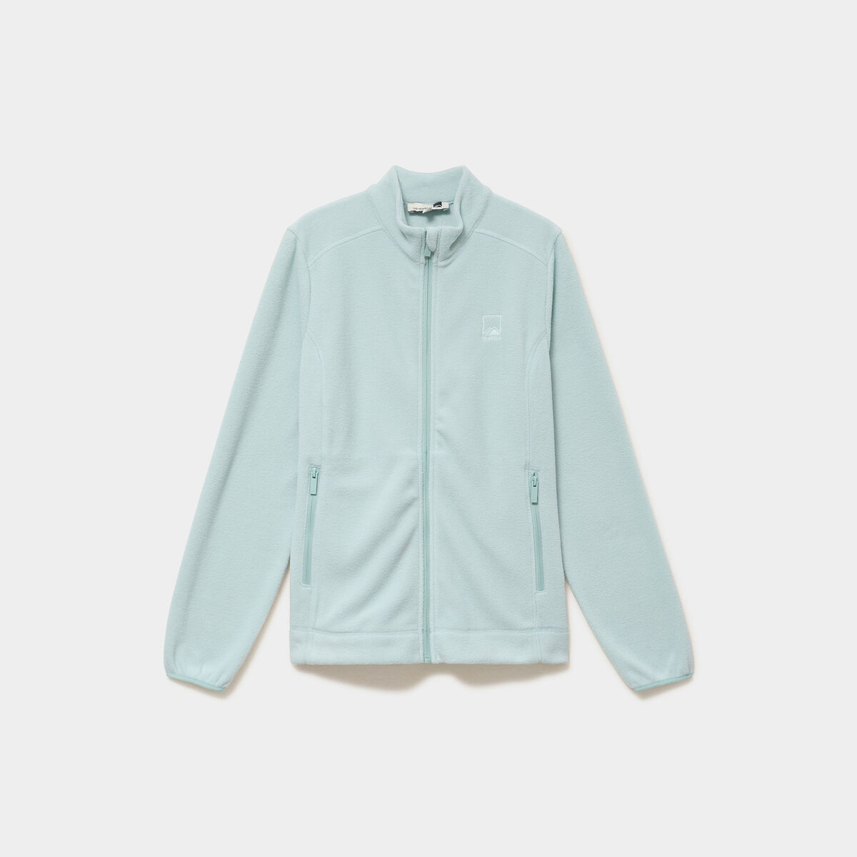 Veste polaire zipp&eacute; manches longues bleu gris femme