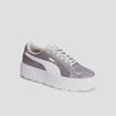 Tennis plateformes à lacets Puma gris argent fille