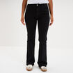 Jeans flare 5 poches denim noir femme