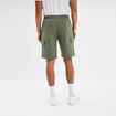 Bermuda cargo molleton taille élastiquée vert kaki homme