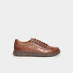 Derbies pied large en cuir marron homme
