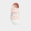 Tennis basses en toile broderie rose bébé fille