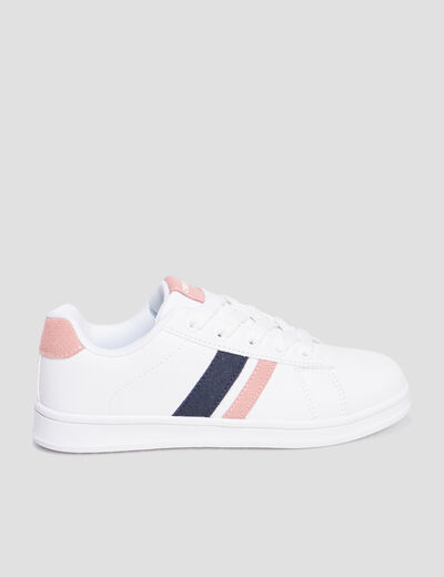 Tennis basses à lacets Creeks blanc fille