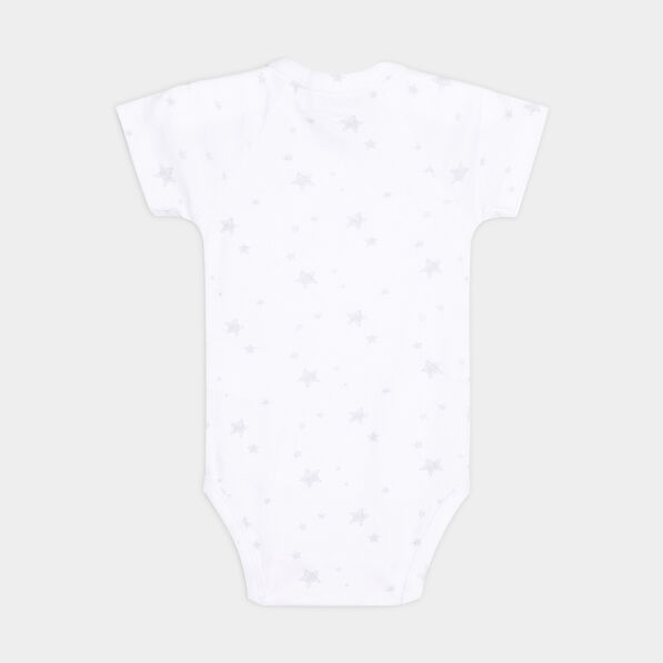 Lot 3 bodies coton manches courtes blanc bébé