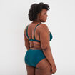 Haut de maillot de bain forme corbeille bleu canard femme grande taille