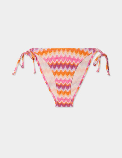 Bas de maillot de bain à nouettes multicolore femme