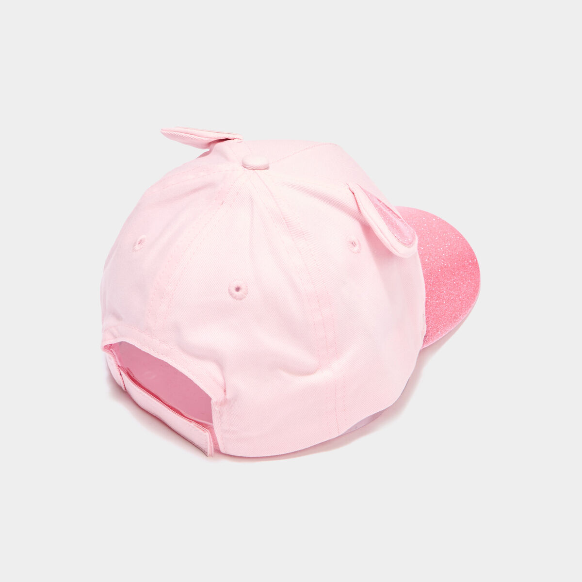 Casquette &agrave; paillettes coton rose fille