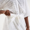 Short large broderie anglaise coton blanc femme