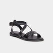 Sandales brides avec clous Liberto noir femme