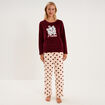 Ensemble pyjama velours Les Artistochats bordeaux femme