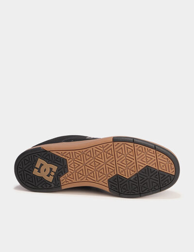 Tennis basses en cuir antid&eacute;rapantes camel gar&ccedil;on