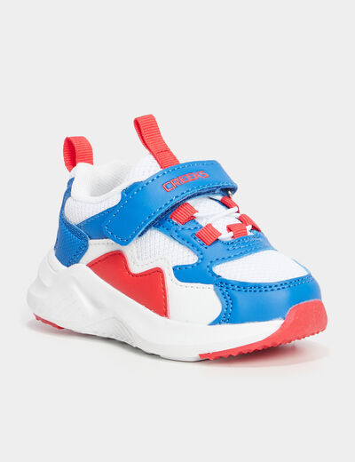 Baskets running à scratchs multicolore bébé garçon
