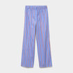 Pantalon de pyjama droit coton bleu femme