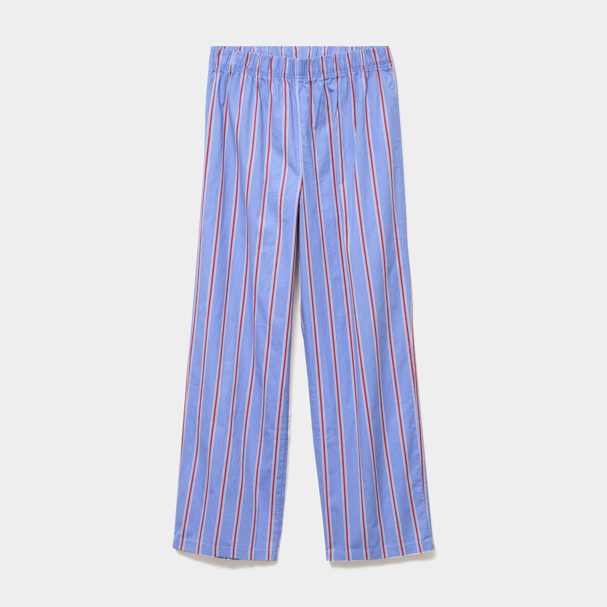 Pantalon de pyjama droit coton bleu femme