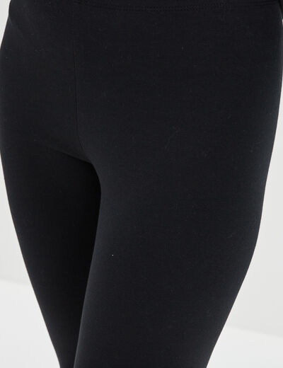 Legging 7/8ème taille élastiquée noir femme