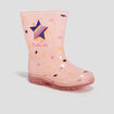 Bottes de pluie imprimé étoile rose fille