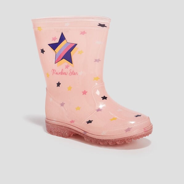 bottes de pluie imprime etoile rose fille Bottes de pluie imprimé étoile rose fille