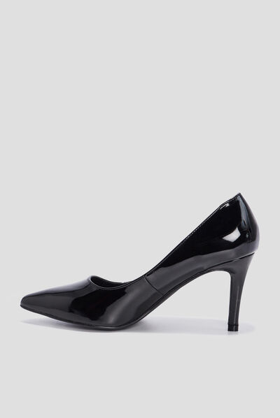 Escarpins vernis à talons Mosquitos noir femme