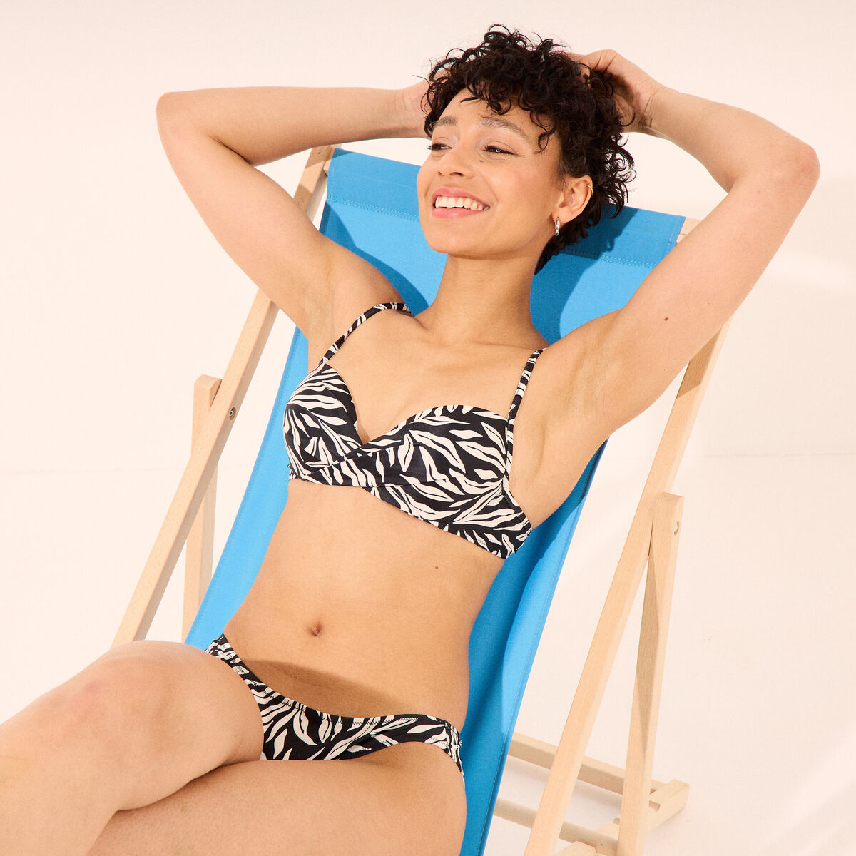 Haut de maillot de bain push up armatur&eacute; noir femme
