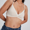 Soutien-gorge triangle coton à coque rose poudrée femme