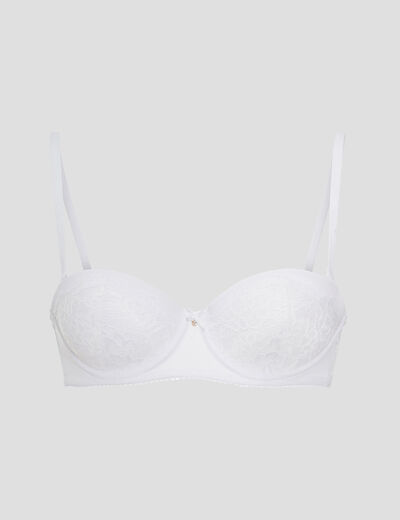 Soutien-gorge bandeau blanc femme