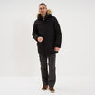 Parka &agrave; capuche fausse fourrure noir homme