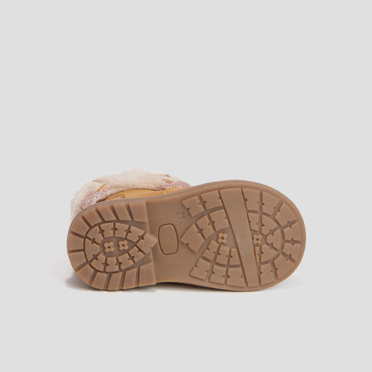Bottines avec détails noeuds camel bébé fille