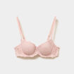 Soutien-gorge corbeille en dentelle rose clair femme