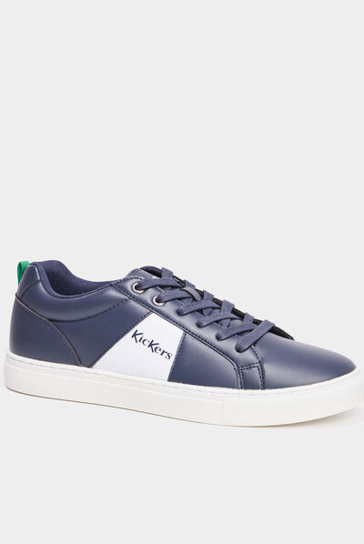 Tennis basses à lacets Kickers Reverse bleu marine homme