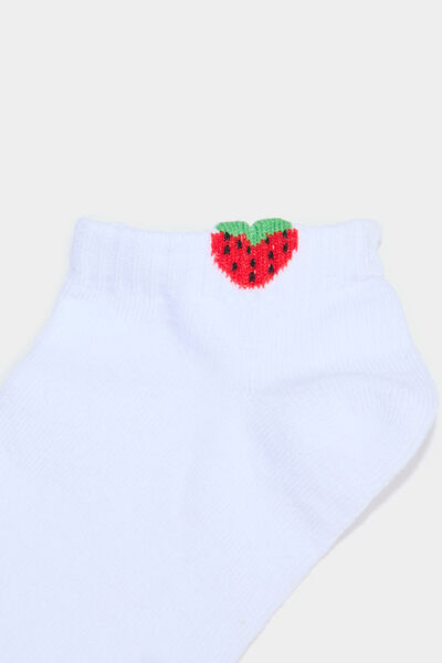Lot 5 paires chaussettes invisibles blanc femme