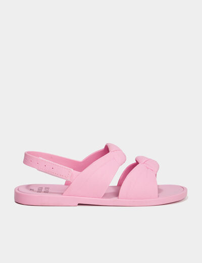 Sandales brides noeuds Wamea Beach rose fille