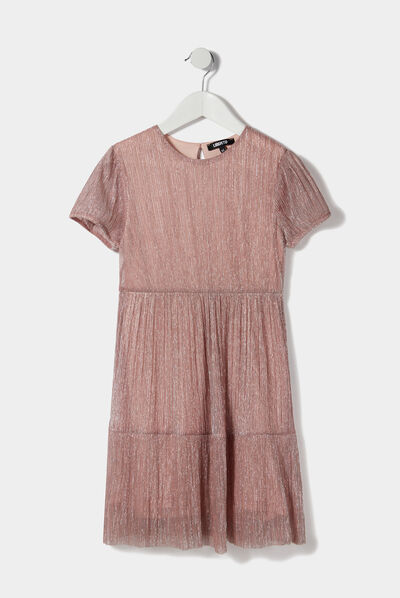 Robe de soirée fluide Liberto rose clair fille