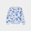 Sweat col rond manches longues bleu clair fille