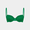 Soutien-gorge corbeille padd&eacute; dentelle vert menthe femme