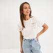T-shirt manches courtes coton Pok&eacute;mon ivoire femme