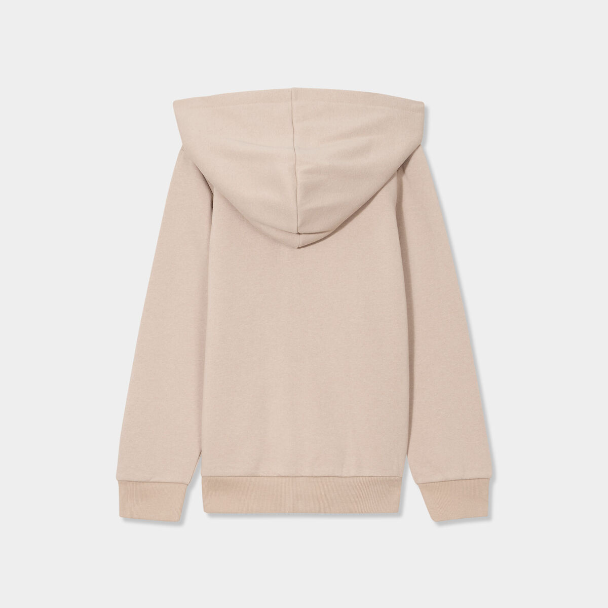 Sweat zipp&eacute; &agrave; capuche molleton gris fonc&eacute; gar&ccedil;on
