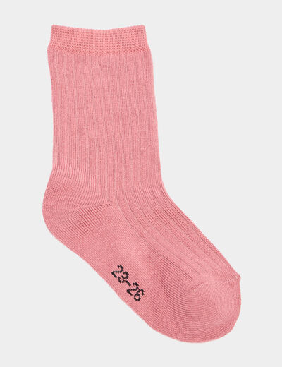 Lot 5 paires chaussettes côtelées multicolore bébé fille